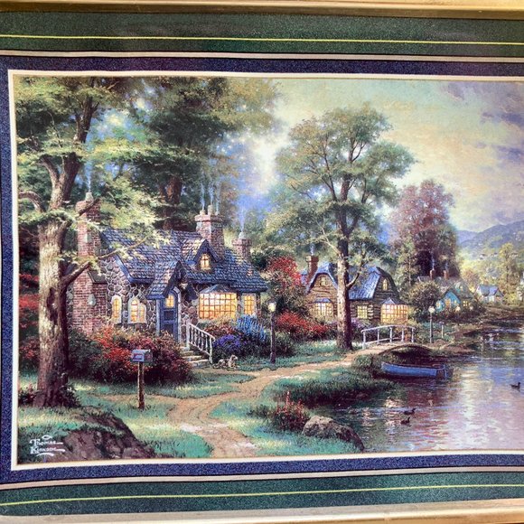 Thomas Kinkade’s “Hometown Lake” - Plate - Picture 2 of 5